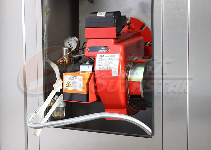 廣州賽思達32盤單推車商用電力熱風(fēng)旋轉(zhuǎn)爐NFX-32D燃燒機